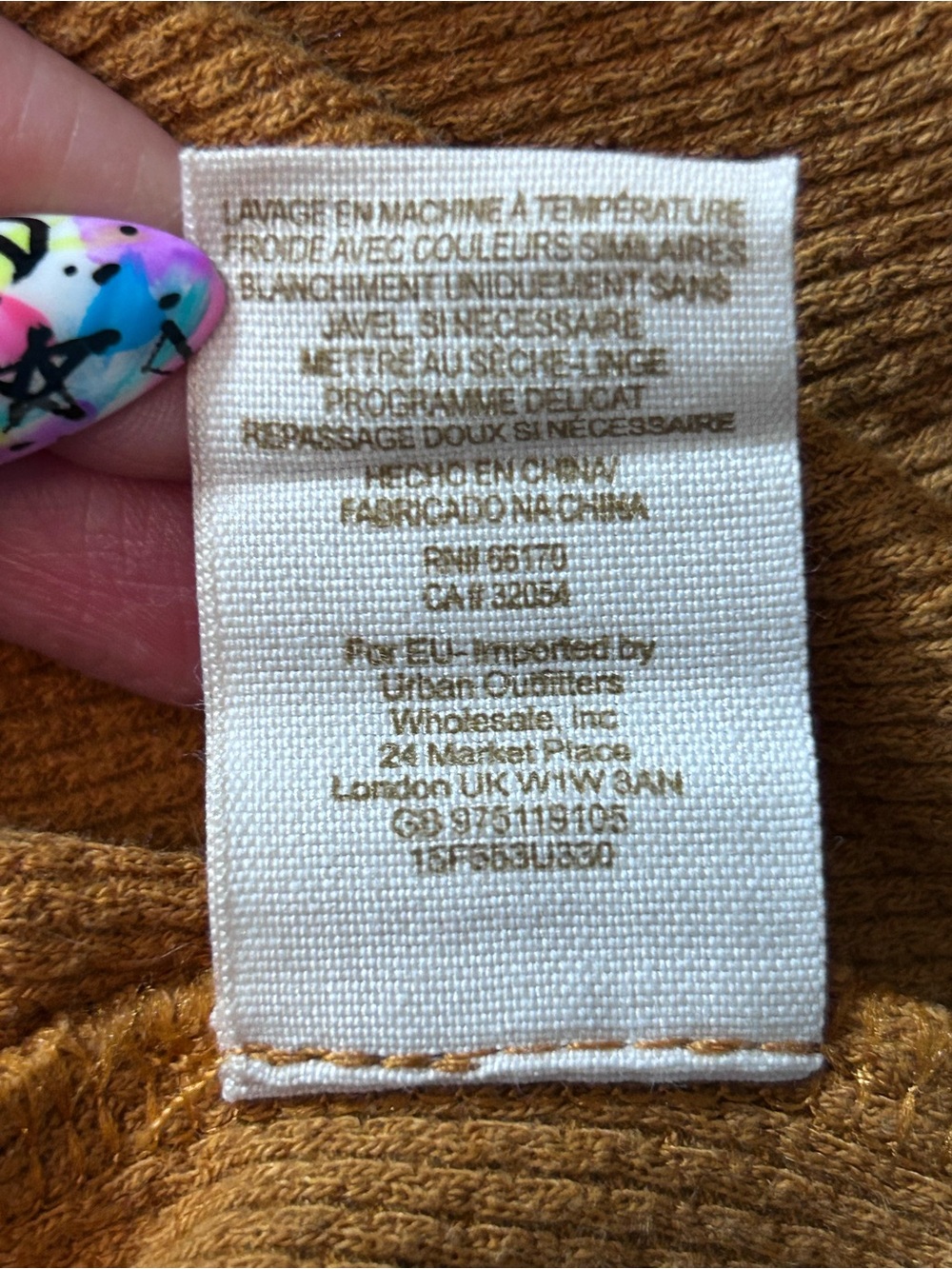 Free People Crafty Cuff Thermal - Size M, Ochre - Picture 10 of 10